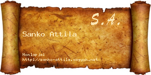 Sanko Attila névjegykártya
