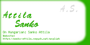 attila sanko business card